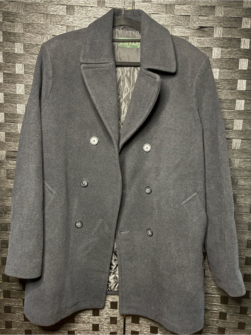 Lauren Ralph Lauren Black Double-Breasted Wool Peacoat - Picture 2 of 8